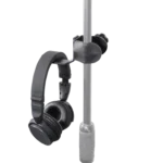 ProX universal clamping headphone hanger mounted on speaker pole with secure grip mechanism