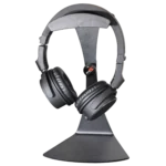 ProX Universal Desktop Headphone Stand with adjustable arm and weighted base, front view
