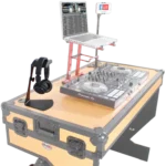 ProX Universal Desktop Headphone Stand shown from side profile with weighted base and adjustable arm