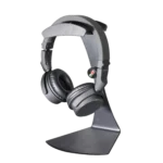 ProX Universal Desktop Headphone Stand showing side profile with weighted base and adjustable arm