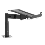 ProX BLACK universal side laptop shelf mounting stand for B3 DJ table workstation front view