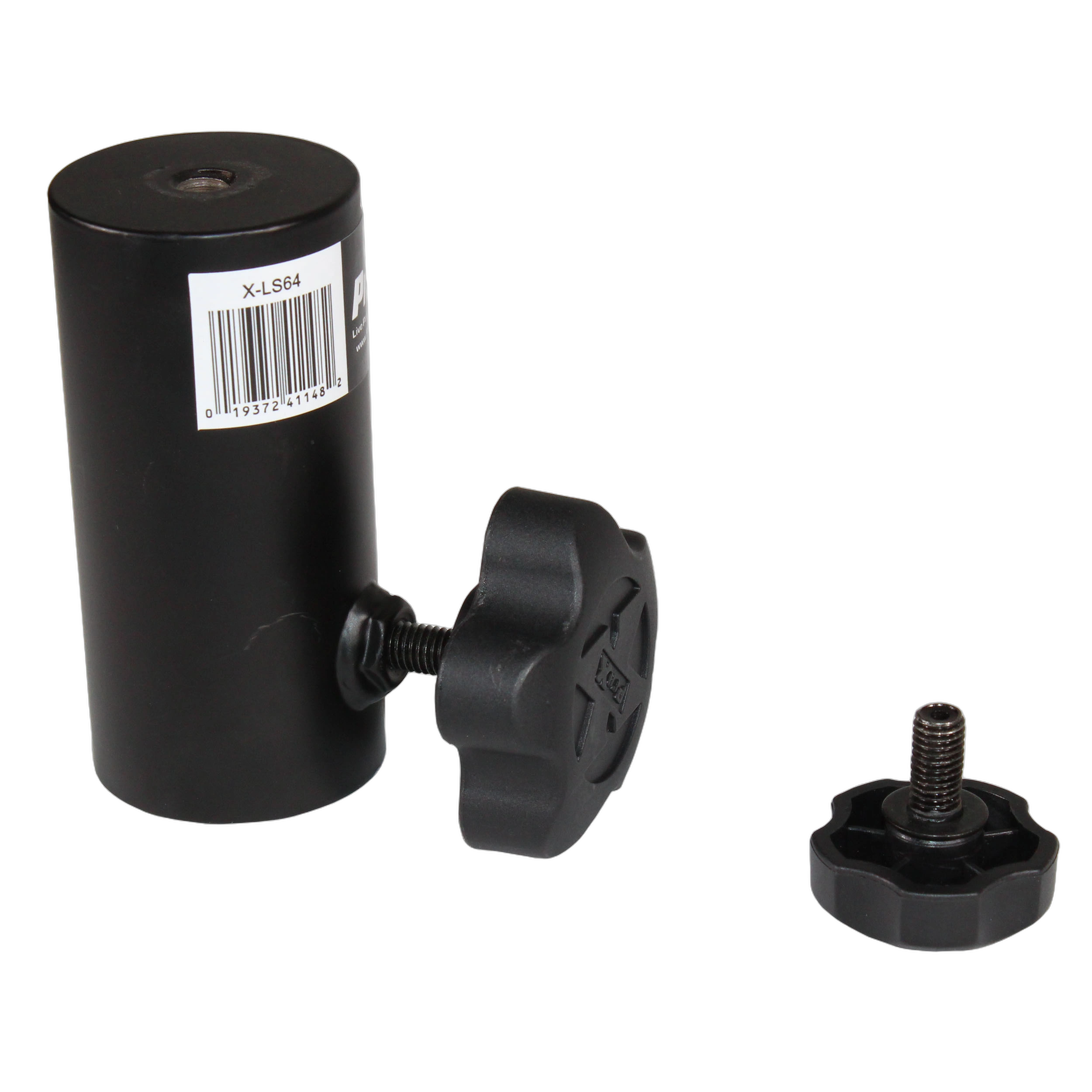 ProX Universal Compact Single Stud Lighting Mount ProX 35mm universal compact single stud lighting M8 mount for speaker stands, black finish
