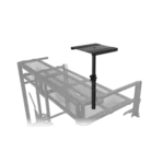ProX universal studio monitor speaker tray and lighting stand for DJ facade front view
