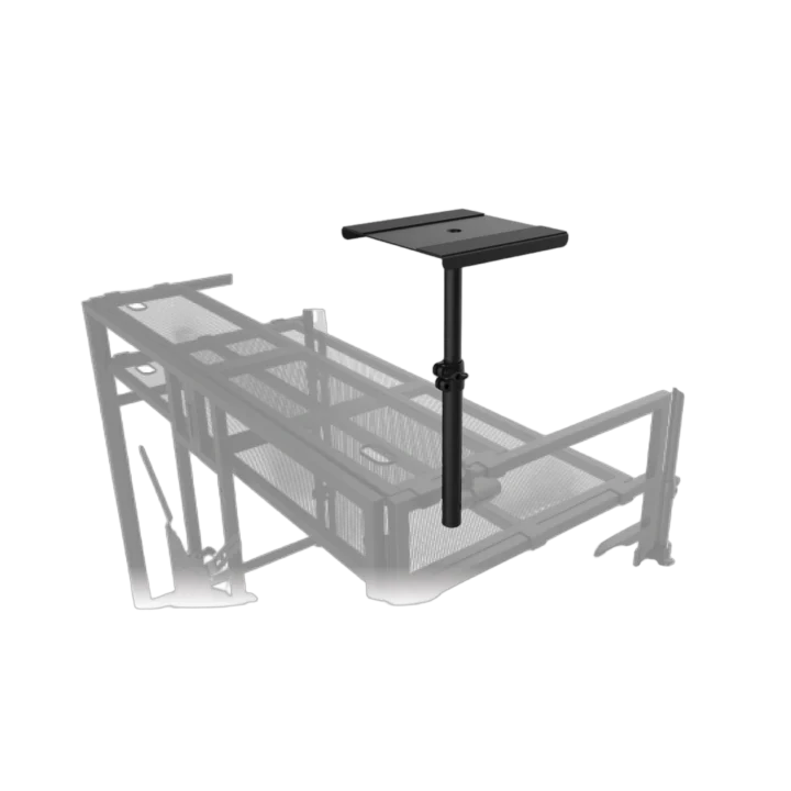 ProX universal studio monitor speaker tray and lighting stand for DJ facade front view