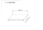 ProX universal sliding laptop shelf add-on dimensional diagram specifications for MK2 combo rack mount mixer cases