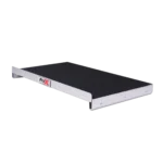 ProX universal sliding laptop shelf accessory for MK2 combo rack mount mixer cases, side angle view