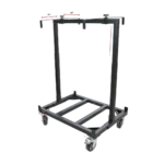 ProX universal portable rolling stage dolly cart with wheel mechanism and frame detail