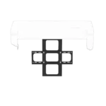 ProX universal TV mounting bracket showing adjustment mechanism and mounting hardware for DJ workstations