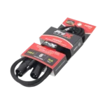 ProX 6 foot USB-C to dual XLR-M audio cable connector front view