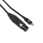 ProX 5 ft USB-C to XLR-F audio cable with connector detail and cable construction