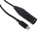 ProX 10 ft USB-C to XLR-M audio cable showing professional connectors and cable construction