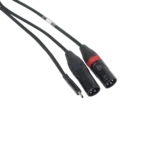 ProX USB-C to dual XLR-M audio cable connected to professional audio equipment in studio application