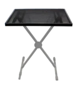 ProX utility keyboard X stand table top add-on for DJ controller flight case, side profile view