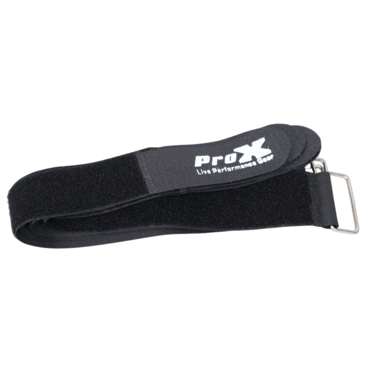 ProX 2 inch by 20 inch velcro cable ties 5-pack bundle showing tie construction and fastening detail