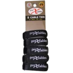 ProX Velcro cable ties 5-pack showing reusable fastening system and bundle packaging detail