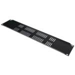 ProX ventilated 2U rack panel showing cooling vents and mounting hardware detail