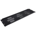 ProX ventilated 3U rack panel with perforated metal design and mounting hardware detail