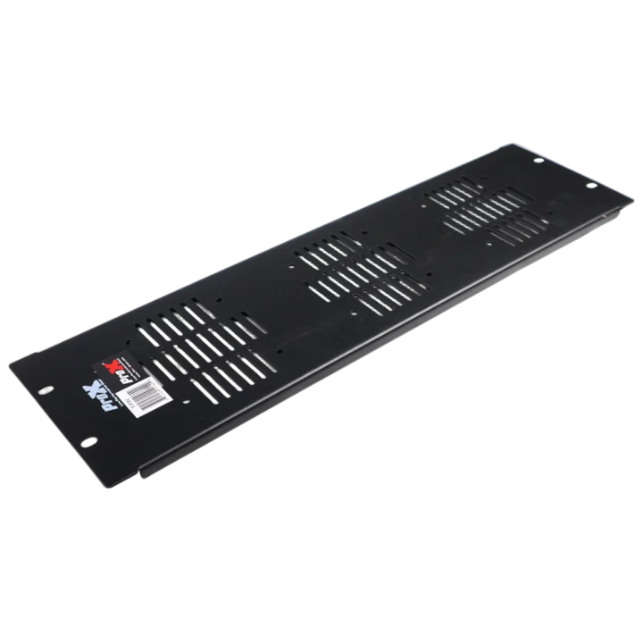 ProX ventilated 3U rack panel with perforated metal front and mounting hardware