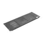ProX ventilated 4U rack panel with front-facing vents and mounting hardware