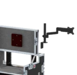 ProX video control workstation flight case 16U 5U rack with dual side tables triple monitor mount dimensional specifications diagram