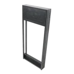 ProX VISTA DJ booth facade table station dimensional diagram with measurements and specifications