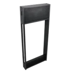 ProX VISTA DJ booth facade table station dimensional diagram with measurements and specifications