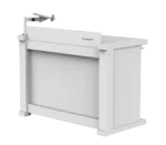 ProX WHITE B3 quick folding DJ controller turntable facade table rear panel connections and cable management