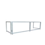 ProX white frame 6 foot foldable 4 panel tabletop DJ facade dimensional diagram with measurements