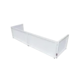 ProX white frame 6 foot foldable four panel tabletop DJ facade front board with black and white scrims