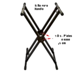 ProX X-style keyboard stand double unit dimensional specifications and measurements diagram