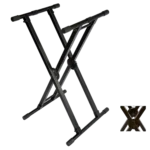 ProX X-KSD200 double X-style keyboard stand dimensional diagram with measurements and specifications