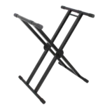 ProX X-style keyboard stand with double ergo easy lock mechanism and stabilizing legs