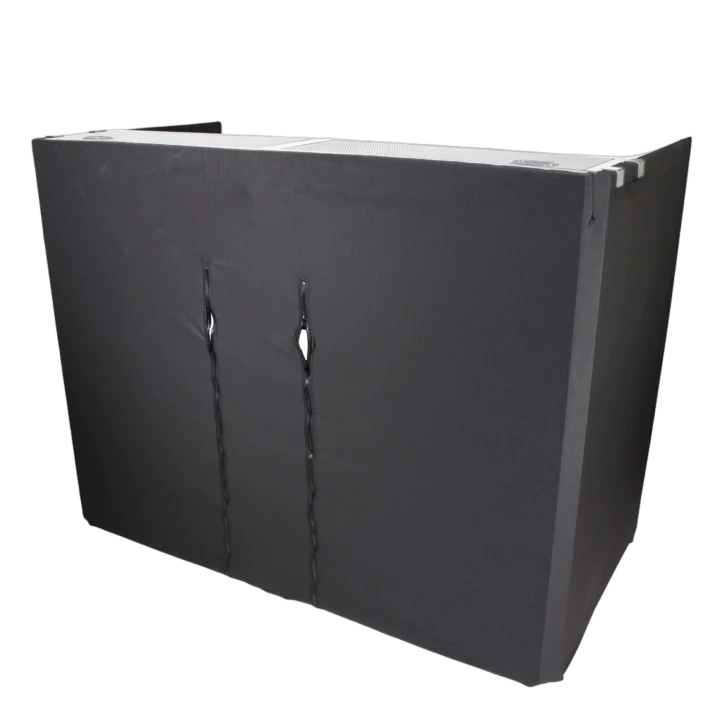 ProX black replacement scrim for XF-MESA MEDIA facade system front view