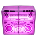 ProX XF-MESA MK2 decorative boombox scrim showing detailed fabric texture and construction