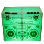 ProX XF-MESA MK2 boombox decorative scrim with front-facing design and professional facade branding