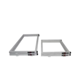 ProX white frame 6 foot foldable tabletop DJ facade booth dimensional specifications and measurements diagram