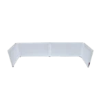 ProX white frame 6-foot foldable tabletop DJ facade with black and white scrims and portable carrying bag