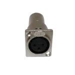 ProX XLR female to male adapter installed in professional audio panel mount installation