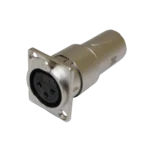 ProX XLR female to male adapter connector showing panel mount threading and contact details