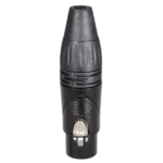ProX 5-pin XLR female cable connector with black-chrome finish showing contact pins and threaded coupling