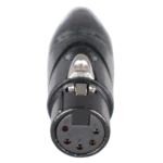 ProX 5-pin XLR female cable connector in black-chrome finish showing contact pins and housing detail
