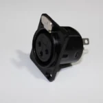 ProX 5-pin XLR female panel-mount connector with black finish and secure locking mechanism