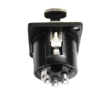 ProX 5-pin XLR female panel-mount connector, black finish, threaded mounting detail