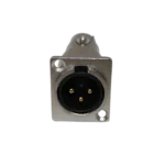 ProX XLR male to female adapter connector with panel mount threading and gold contacts