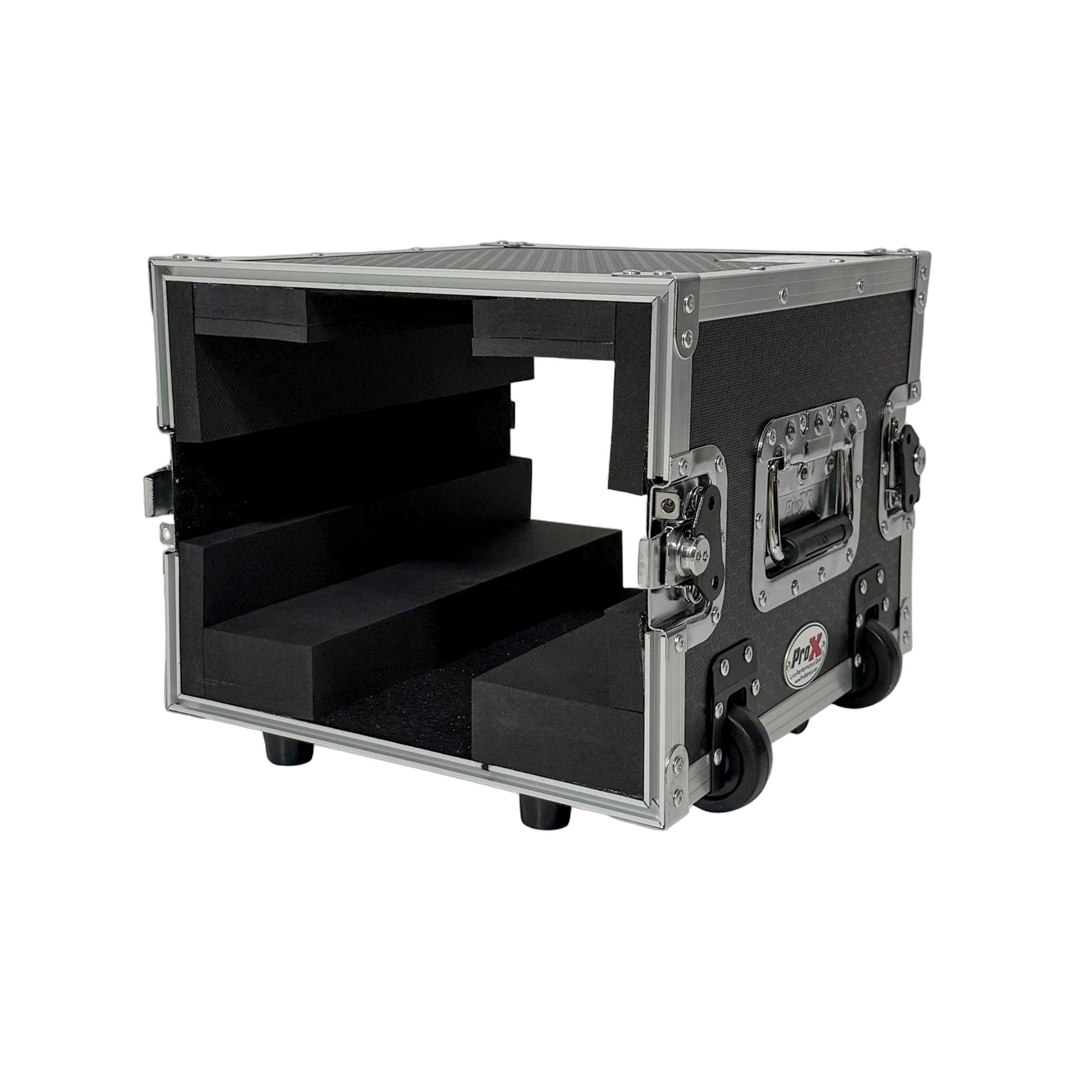 ProX XS-DNP-DS620A Photo Printer Flight Case Front View ProX XS-DNP-DS620A flight case for DNP DS620A photo printer with pull-out handle