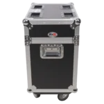 ProX XS moving head case dimensional specifications diagram with measurements for two units
