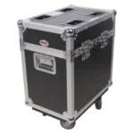 ProX XS moving head case dimensional specifications diagram with measurements for two units