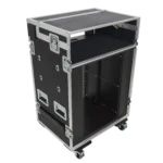 ProX XSM-AV16UW video control workstation flight case 16U plus 5U rack dimensional specifications diagram