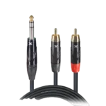 ProX 10 foot Y-cable with 1/4 inch TRS stereo connector and dual RCA connectors