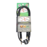 ProX 3 foot Y-cable with 1/4 inch TS mono connector and dual RCA connectors detail view